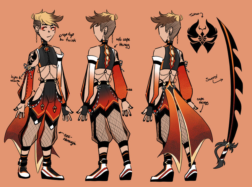 ex: ref sheet of my genshin oc